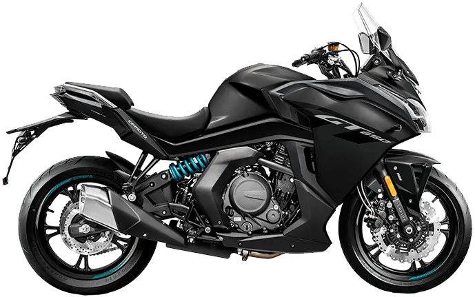 Moto deportiva negra